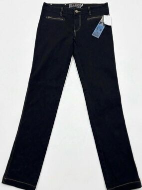 VINTAGE L.A.M.B. Gwen Stefani Fall 2008 Moto Zipper Skinny Jeans NWT Size 8